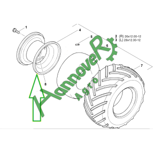 Диск колеса 10.50х12 567 112 Optima Kverneland AC820791